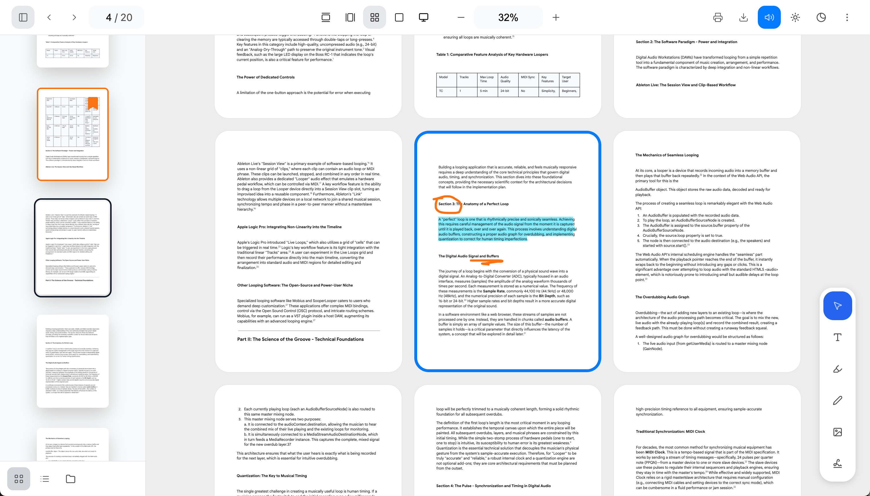 Smart PDF viewer interface in light mode